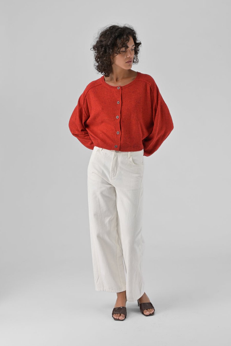 PANTALON VINCIANE ECRU - ORFEO PANTALON