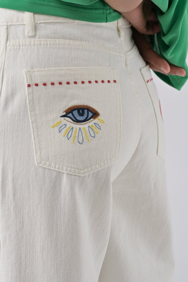 PANTALON VINCIANE ECRU - ORFEO PANTALON