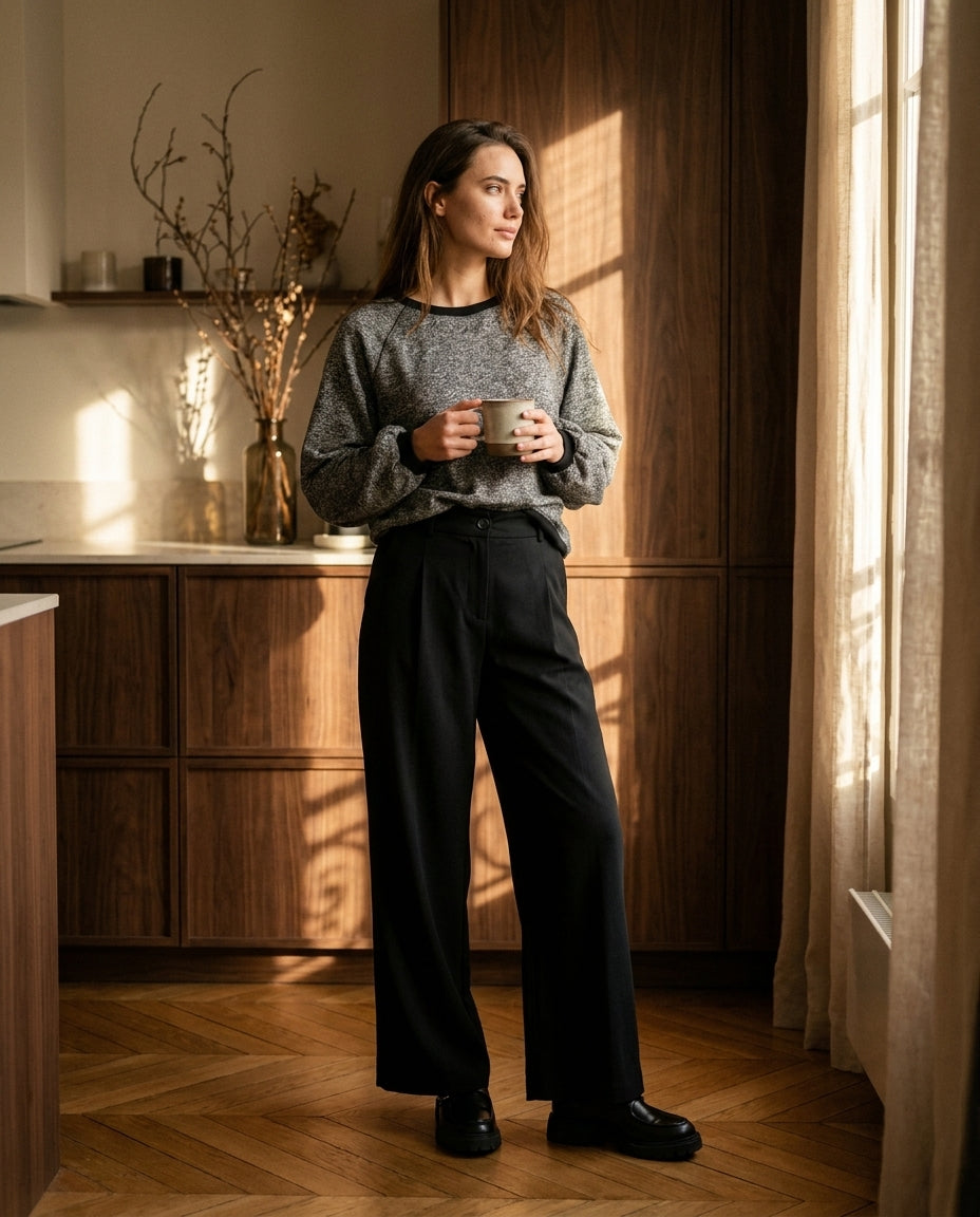 PANTALON WESLEY NOIR - MINUIT DOUZE PANTALON
