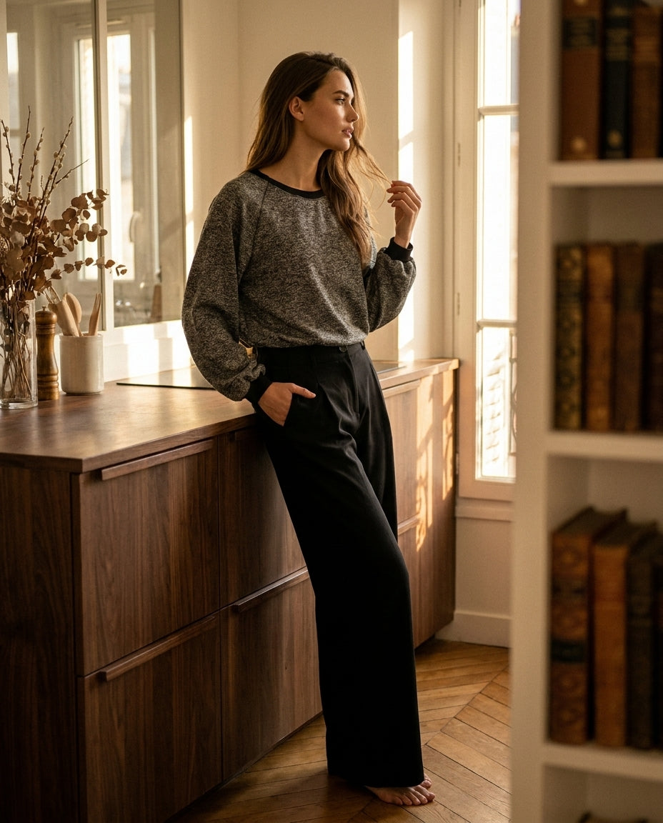 PANTALON WESLEY NOIR - MINUIT DOUZE PANTALON