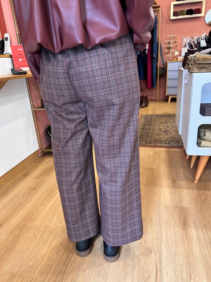Pantalon Yanis CARREAUX BORDEAUX - OPULLENCE Pantalon