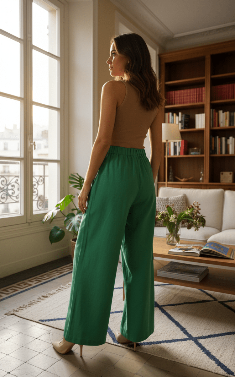 PIAVA VERT POMME - LAUREPLUSMAX Pantalon