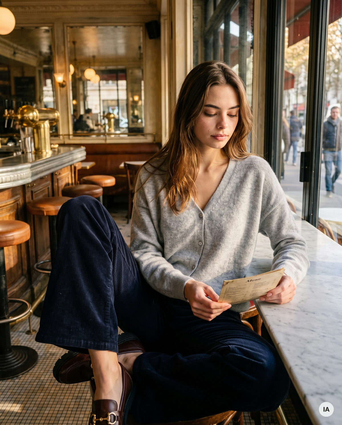 PULL BETTY GRIS CHINE - ORFEO Pull — Image générée par IA