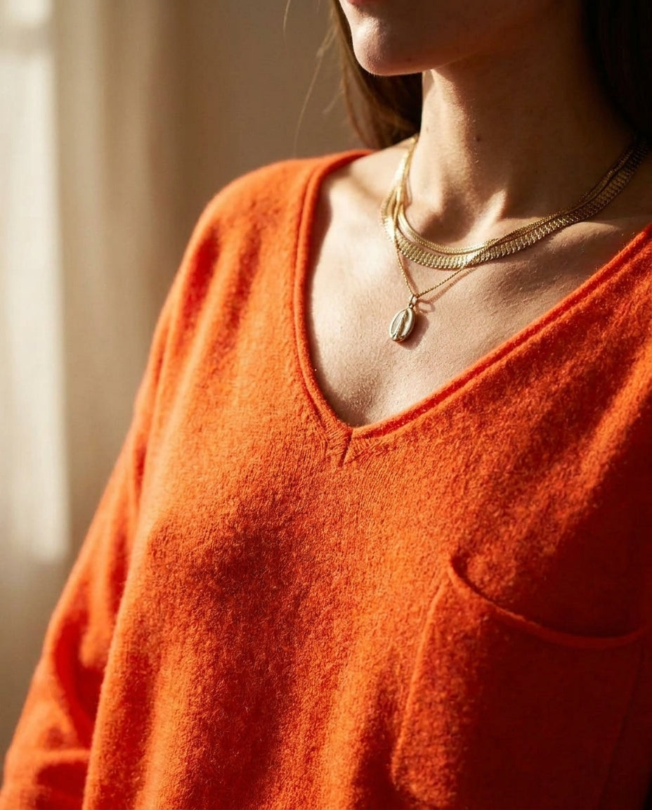 PULL IDA ORANGE - MINUIT DOUZE PULL