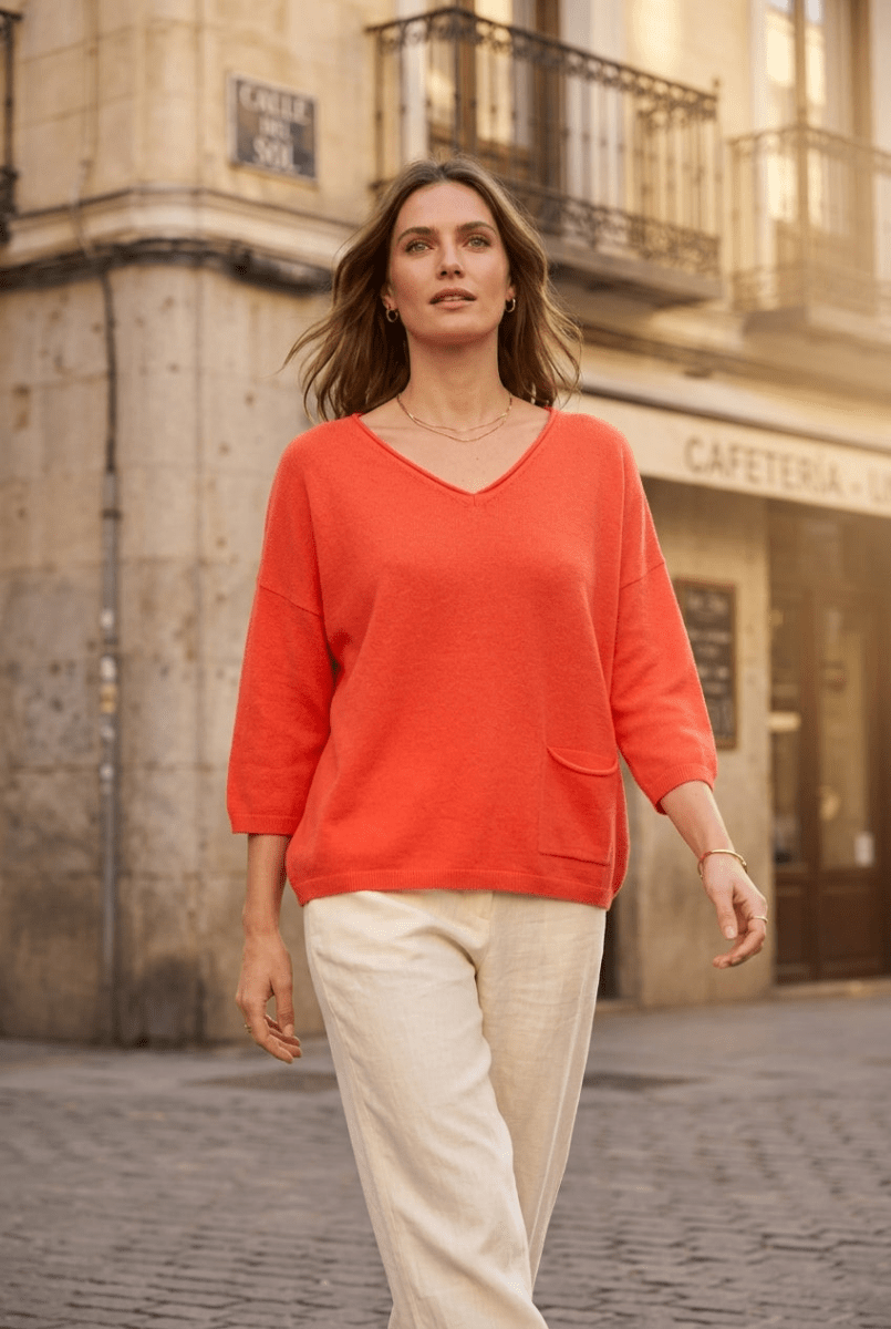 PULL IDA Orange - RUE MAZARINE PULL