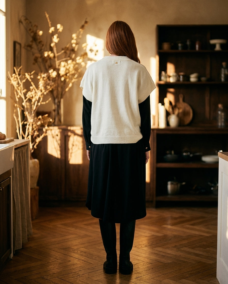 PULL JACKIE ECRU - MINUIT DOUZE PULL