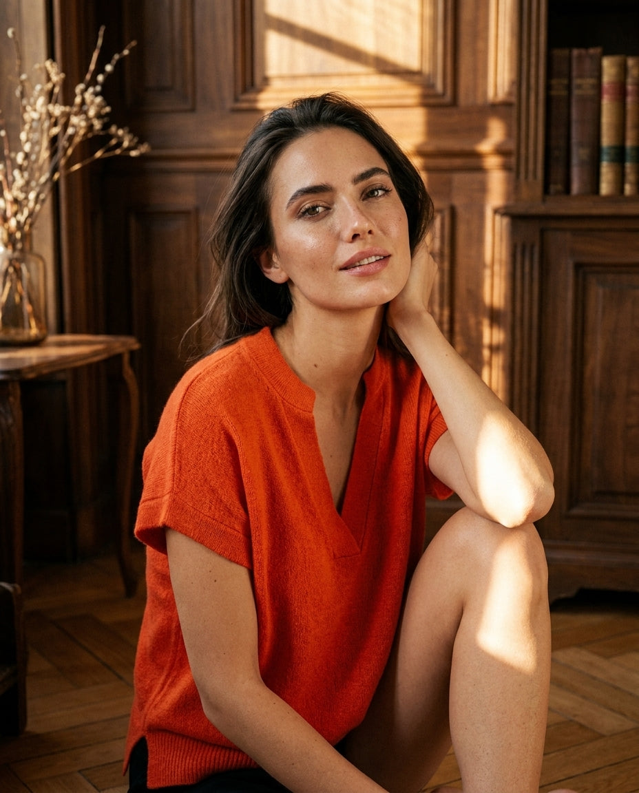 PULL JACKIE ORANGE - MINUIT DOUZE PULL