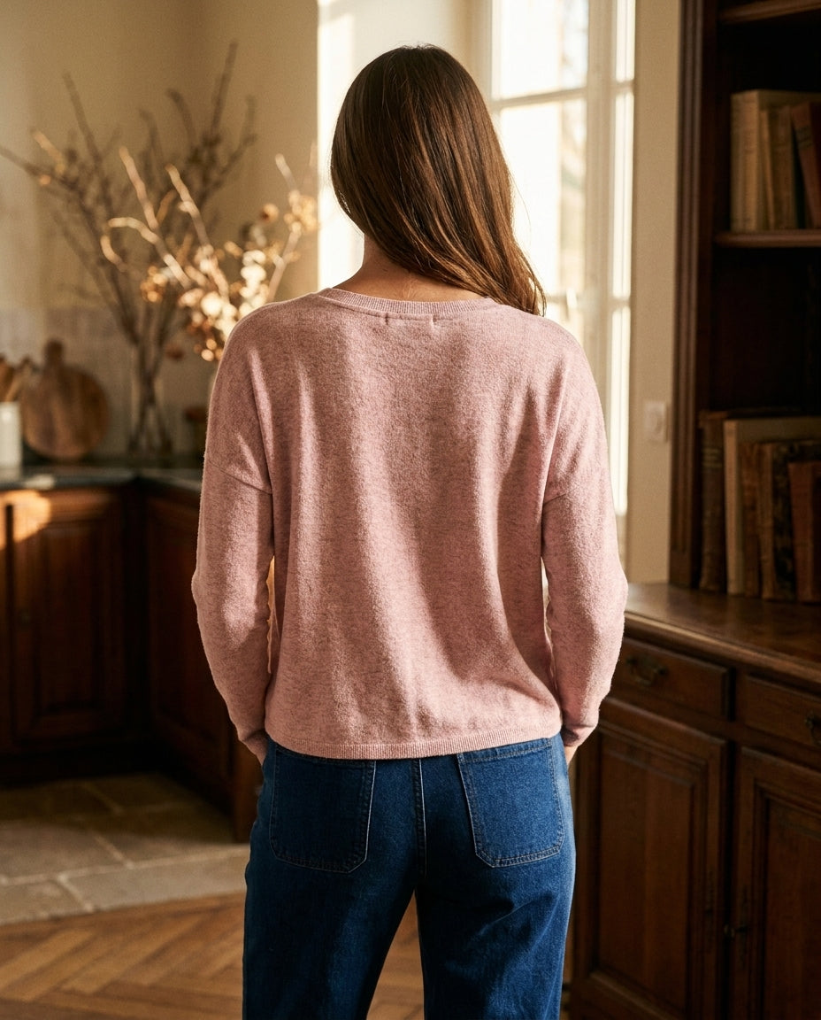 PULL LIVIA BLUSH - MINUIT DOUZE PULL