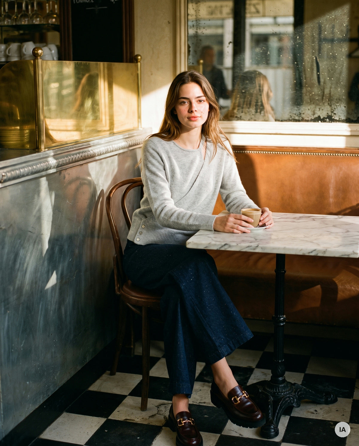 PULL MATHURIN GRIS CHINE - ORFEO PULL — Image générée par IA