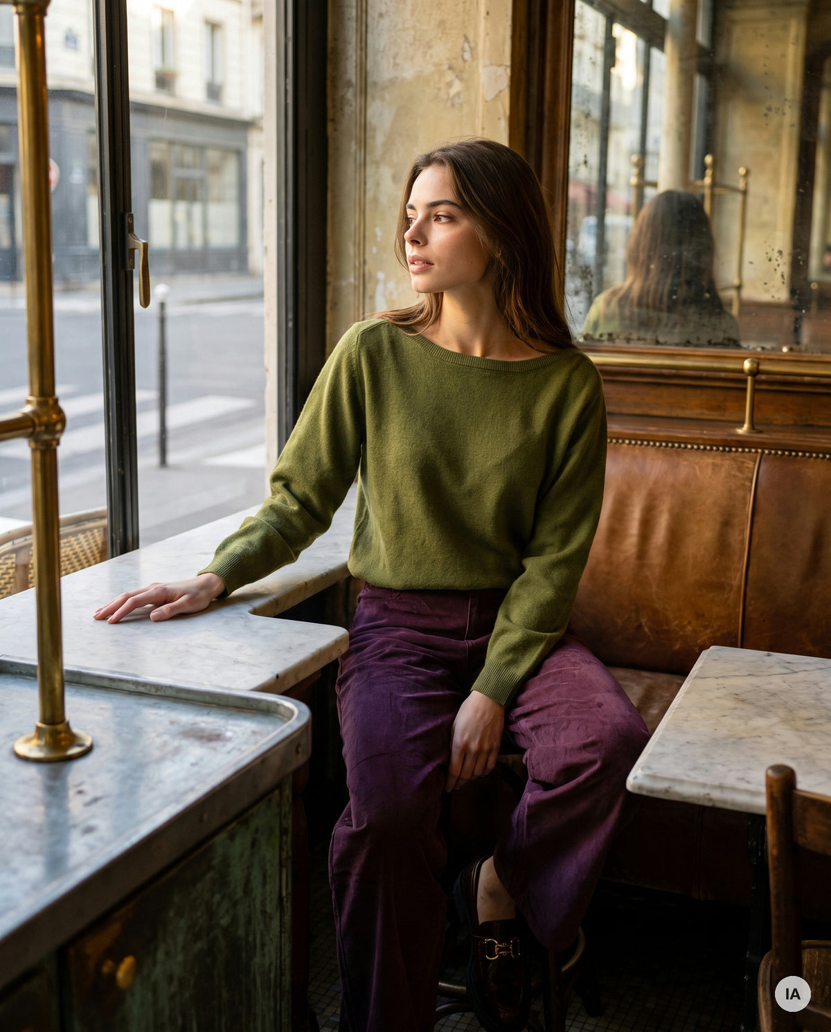 PULL THALITA KAKI - MINUIT DOUZE Pull — Image générée par IA
