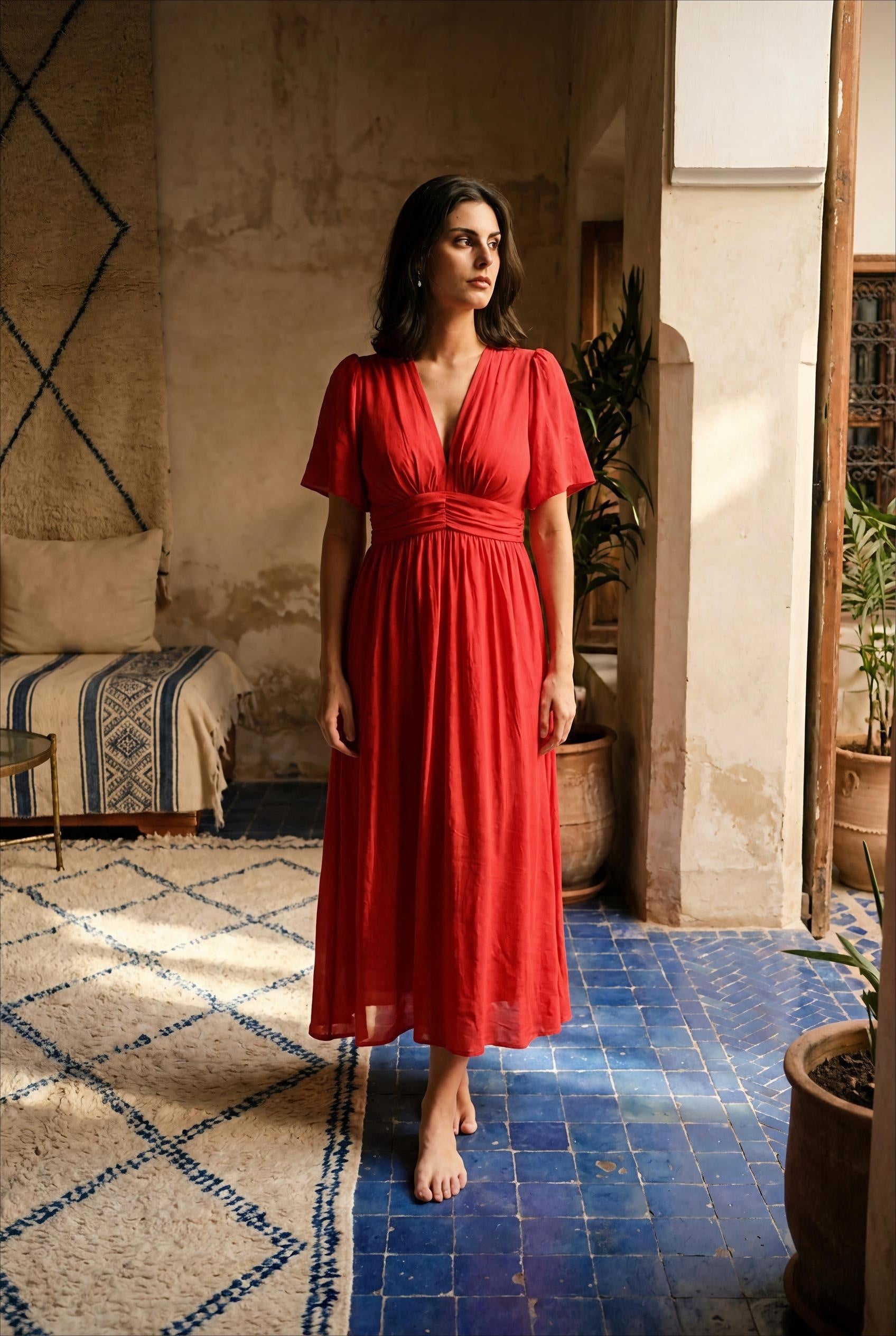 ROBE ANDALOU ROUGE - INSPIRATION STUDIO Robe