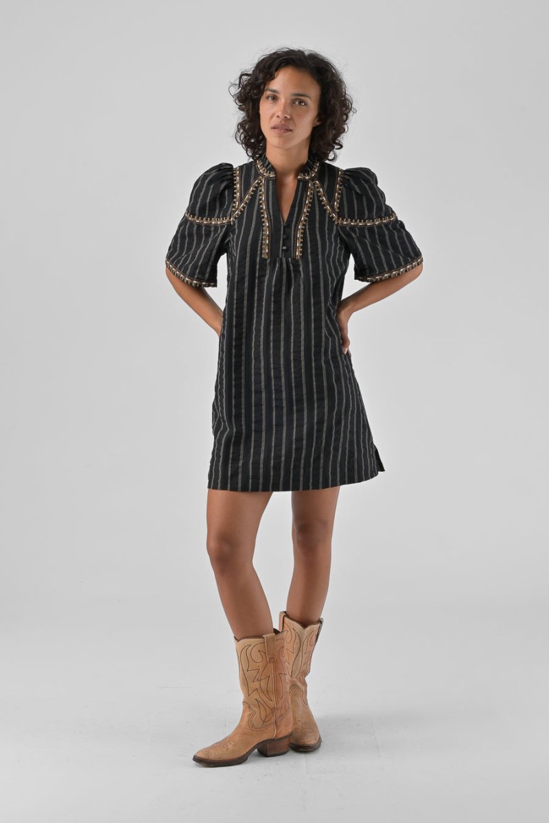 ROBE BRODEE RITA NOIR - ORFEO Robe