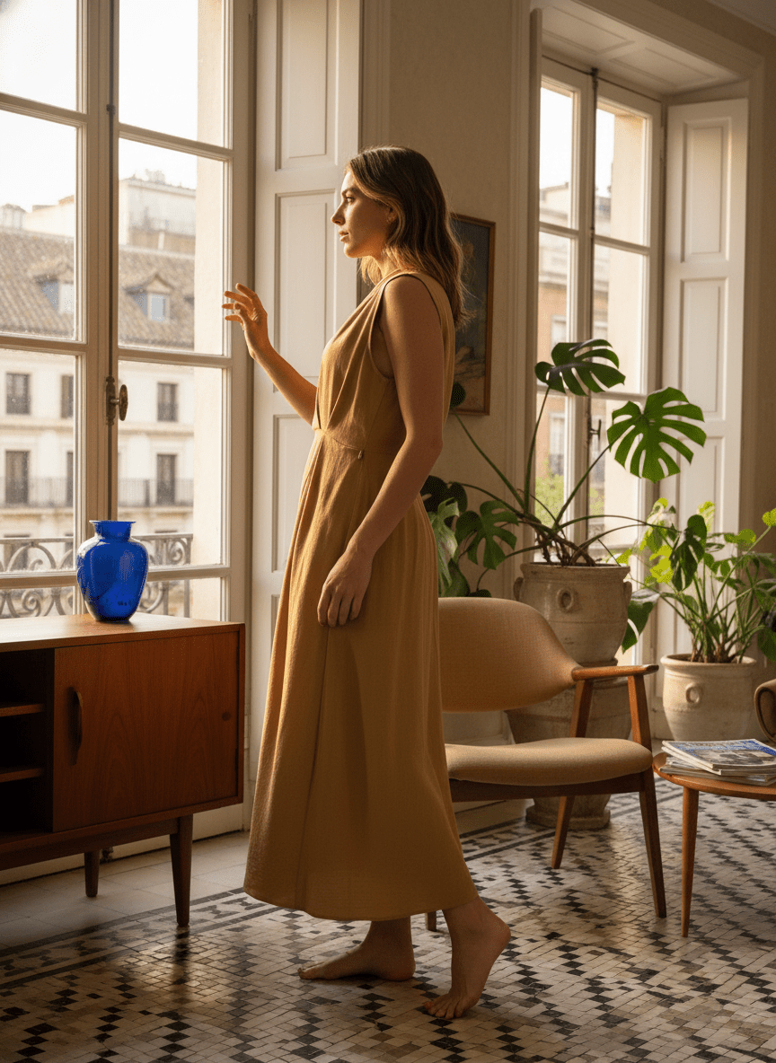 ROBE CLOTILDE YELLOW - SEEUSOON Robe