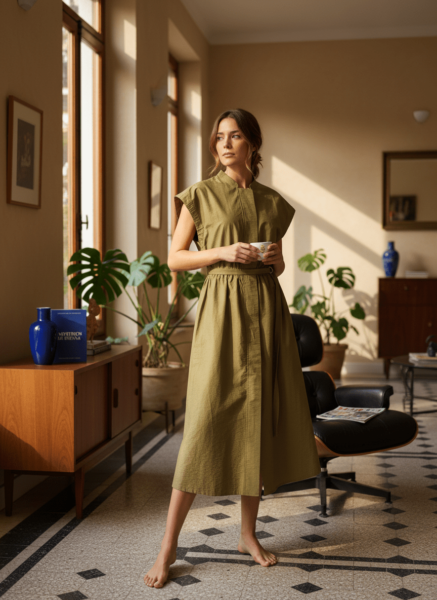 ROBE MERCEDES KAKI - SEEUSOON Robe