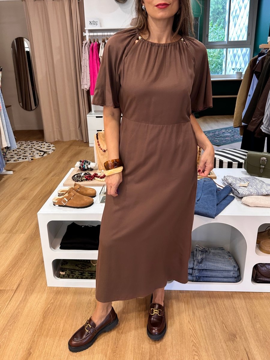 Robe Moriana MARRON - ANGE Robe