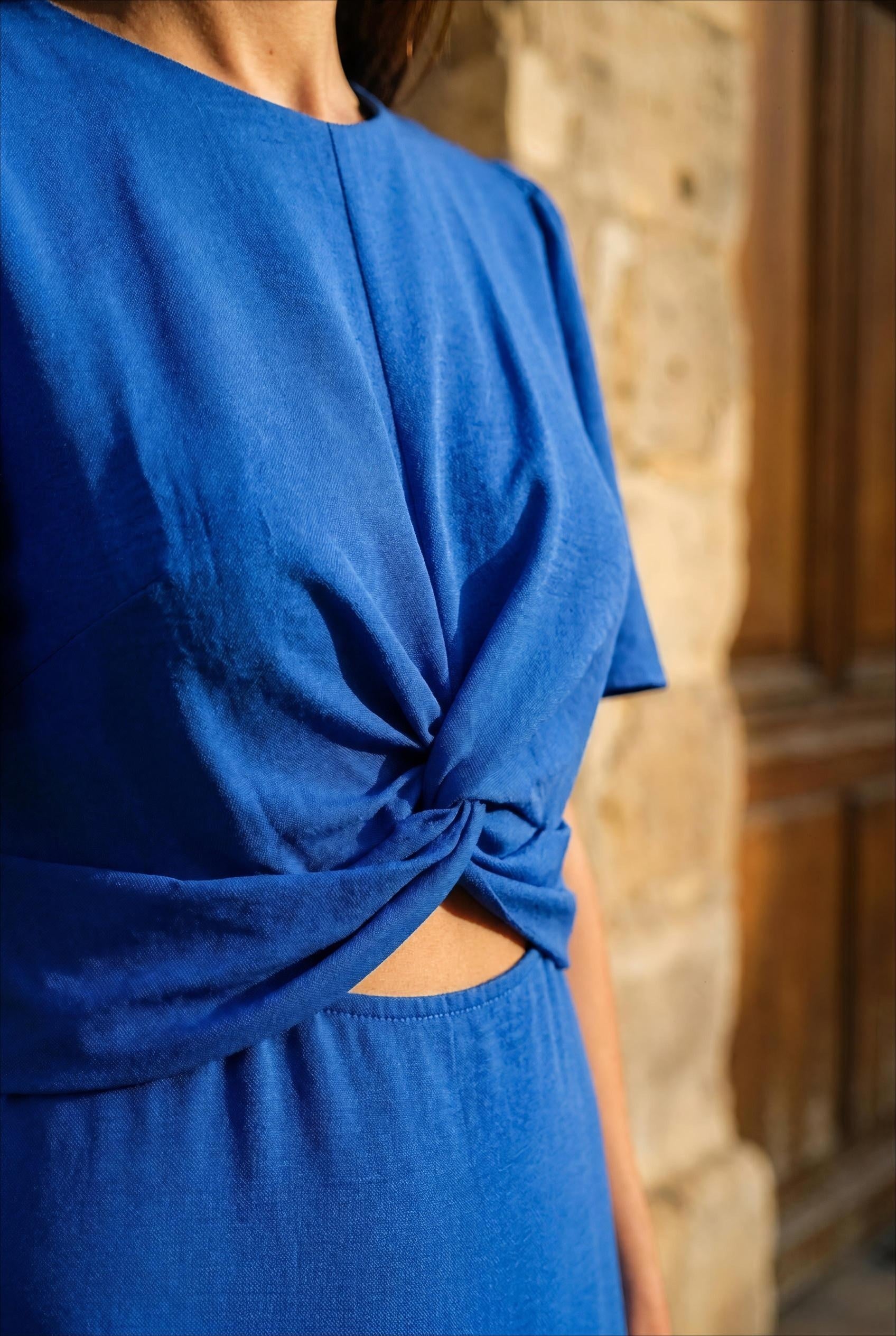 ROBE SOLANGE BLEU - OPULLENCE Robe