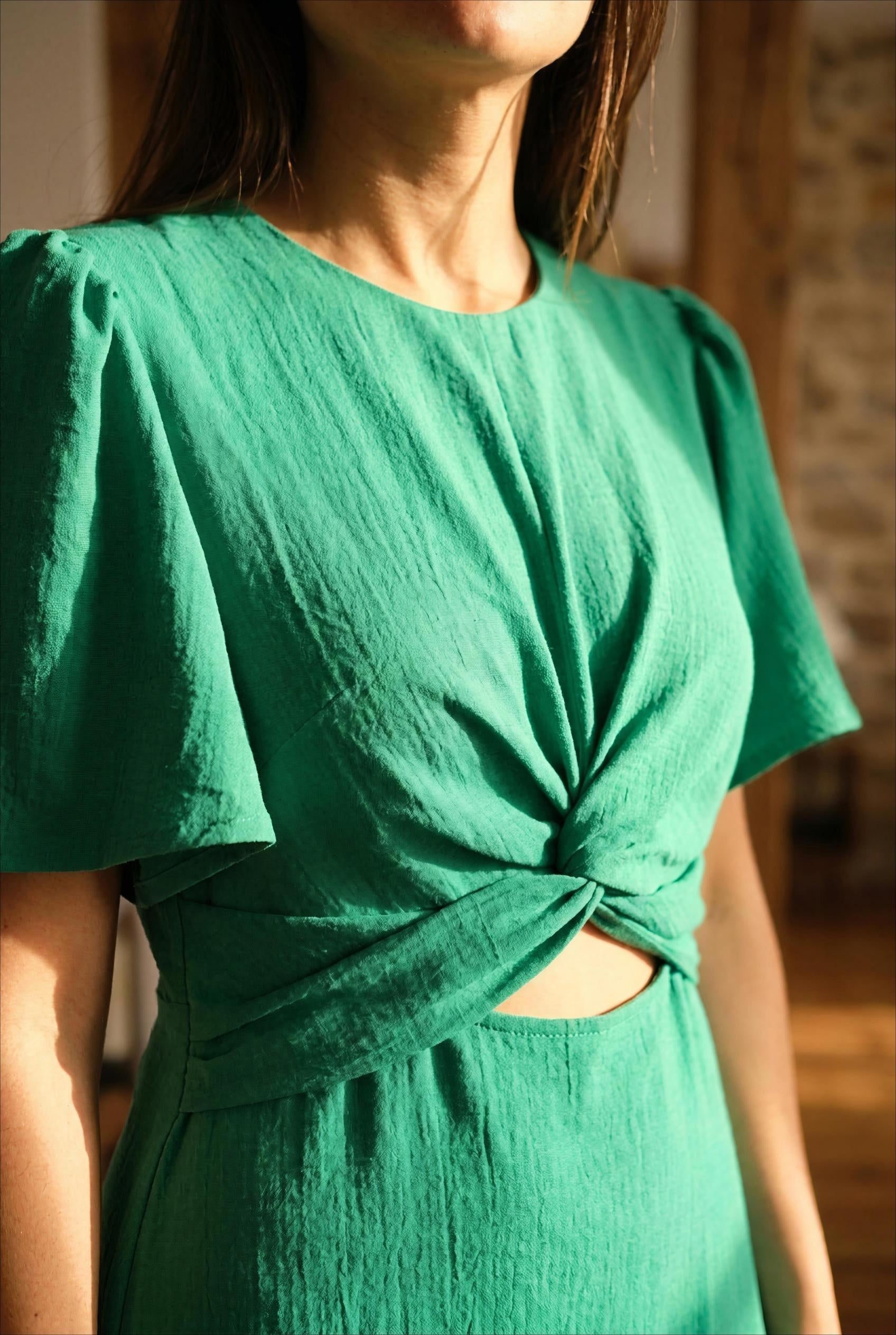 ROBE SOLANGE VERT - OPULLENCE Robe