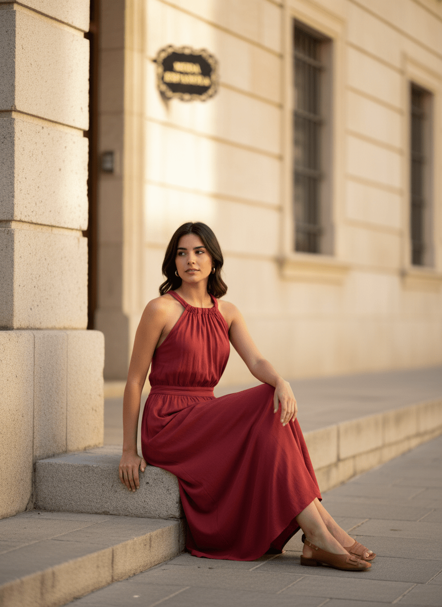 Robe Stuga DARK RED - THE KORNER Robe