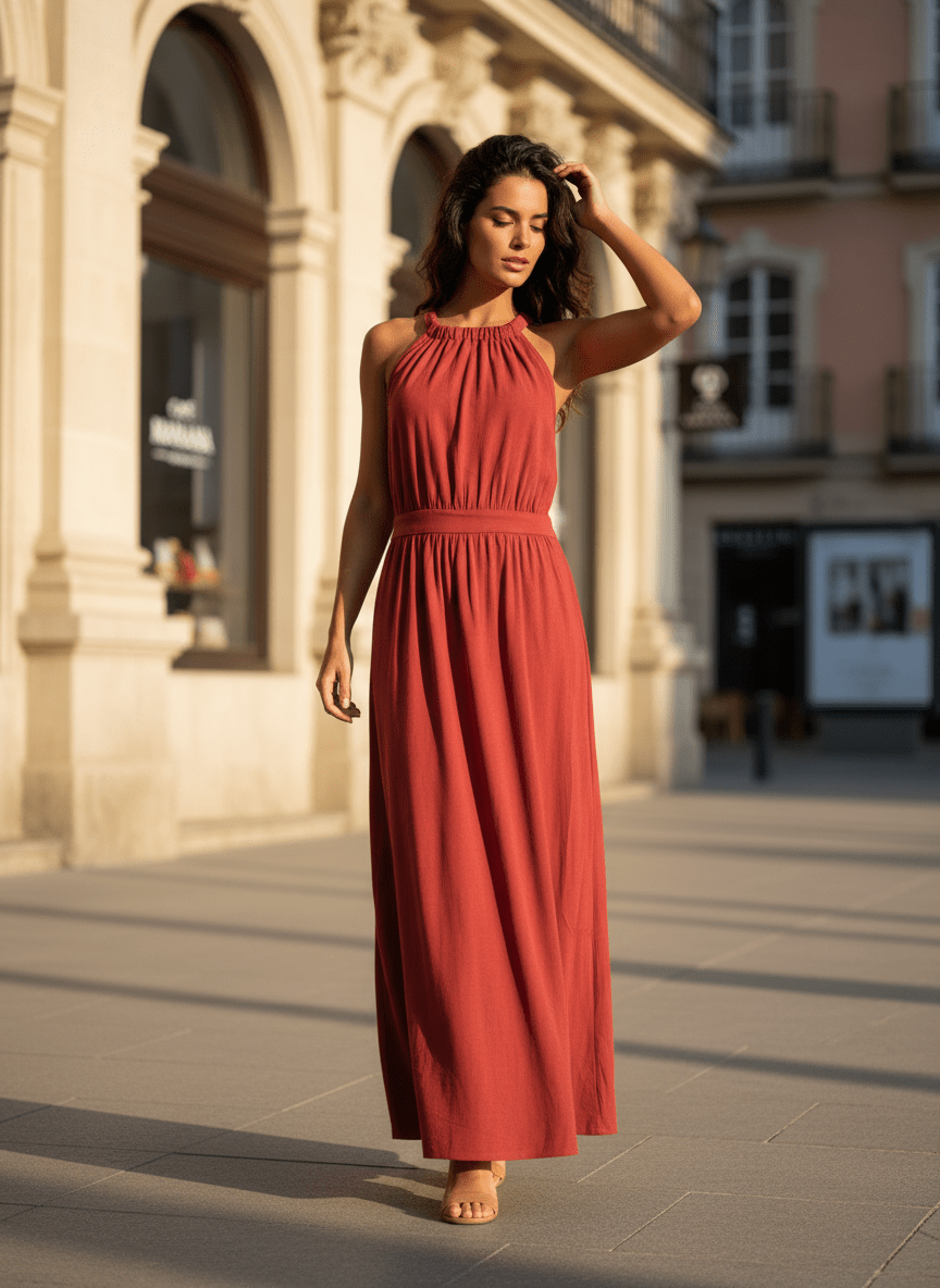 Robe Stuga DARK RED - THE KORNER Robe