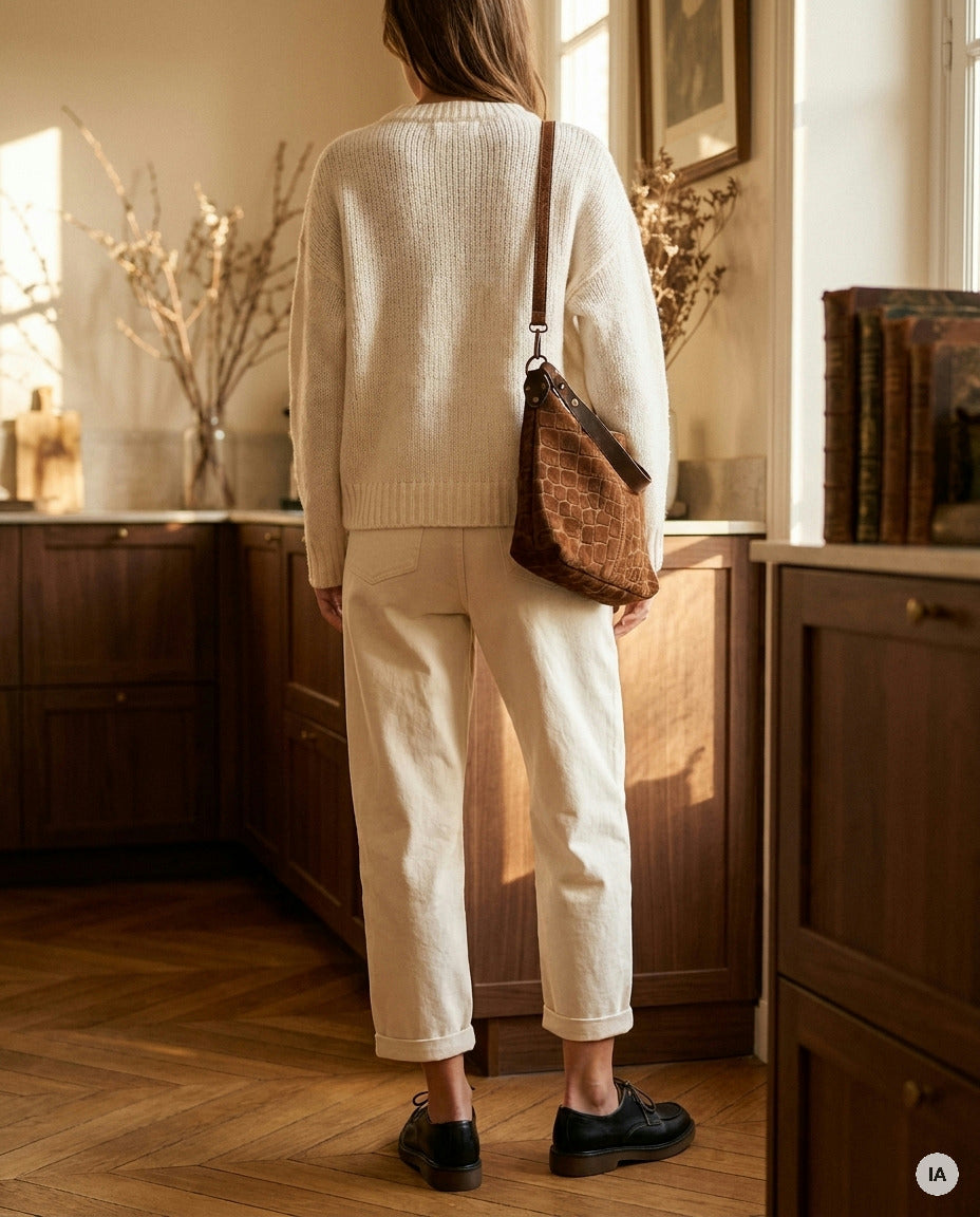 SAC EMMA CROCO - CINNAMON Sac à main — Image générée par IA