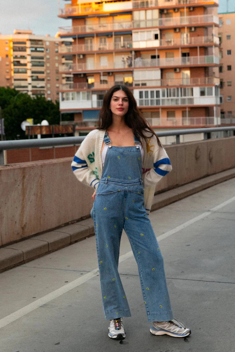 Salopette en Jeans Oguste DENIM BRODERIE RIO - LAUREPLUSMAX Combinaison