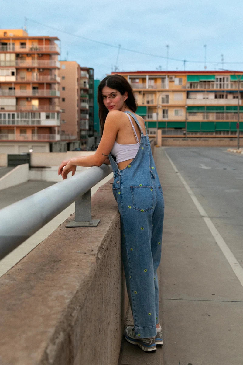 Salopette en Jeans Oguste DENIM BRODERIE RIO - LAUREPLUSMAX Combinaison