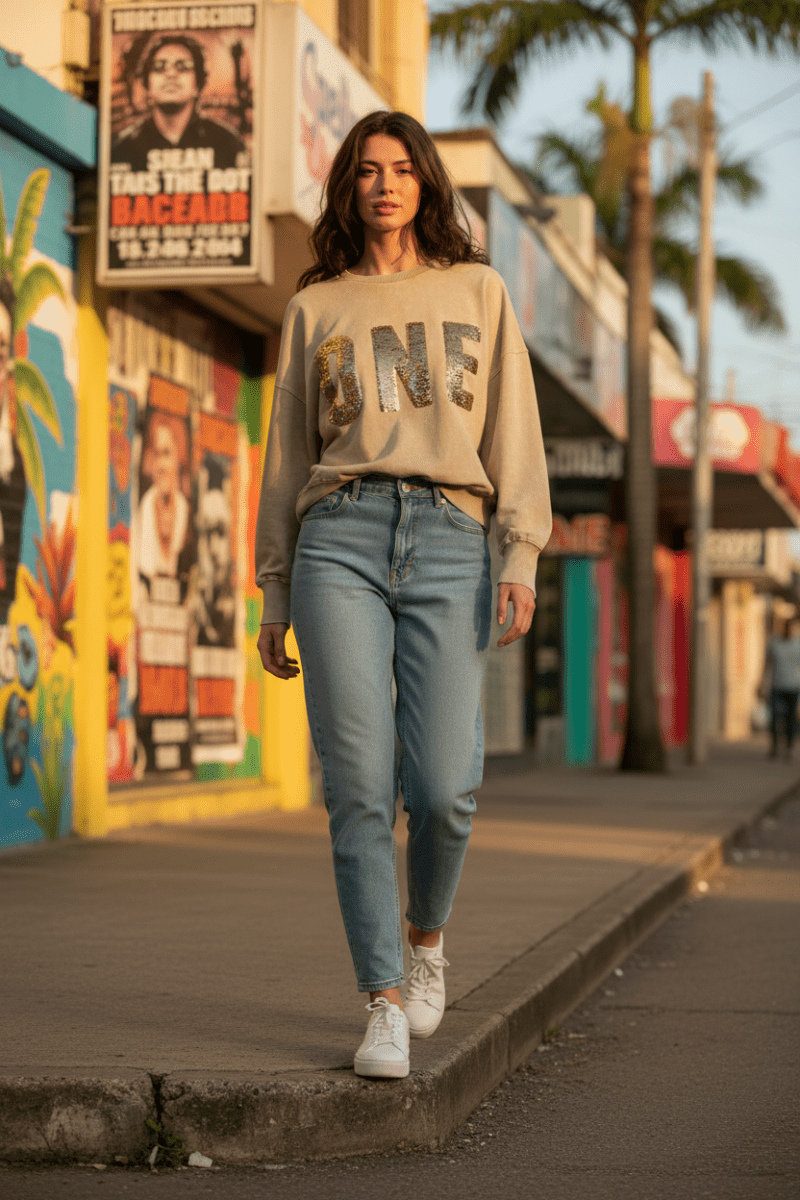Sweat Alan SAND - ONE TEE Sweat
