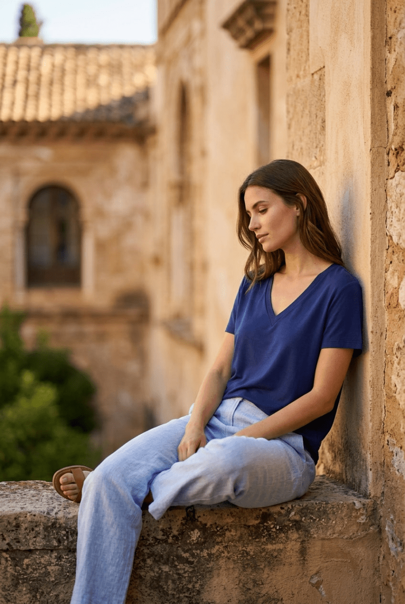 T - SHIRT MARTY NAVY - RUE MAZARINE TOP