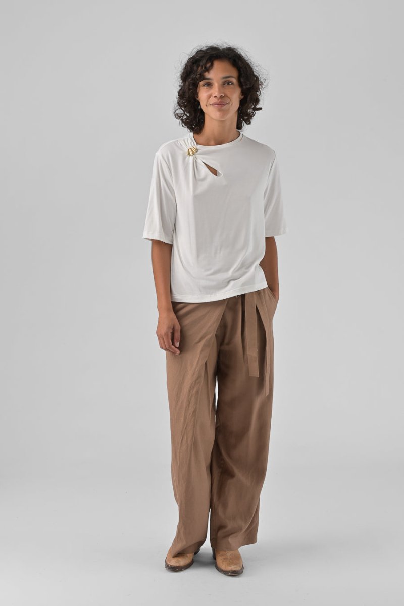 T - SHIRT SASKIA ECRU - ORFEO T - SHIRT