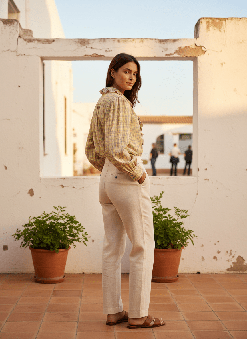 TOP ALYA CARREAUX JAUNES ET ROUGES - ADORE TOP
