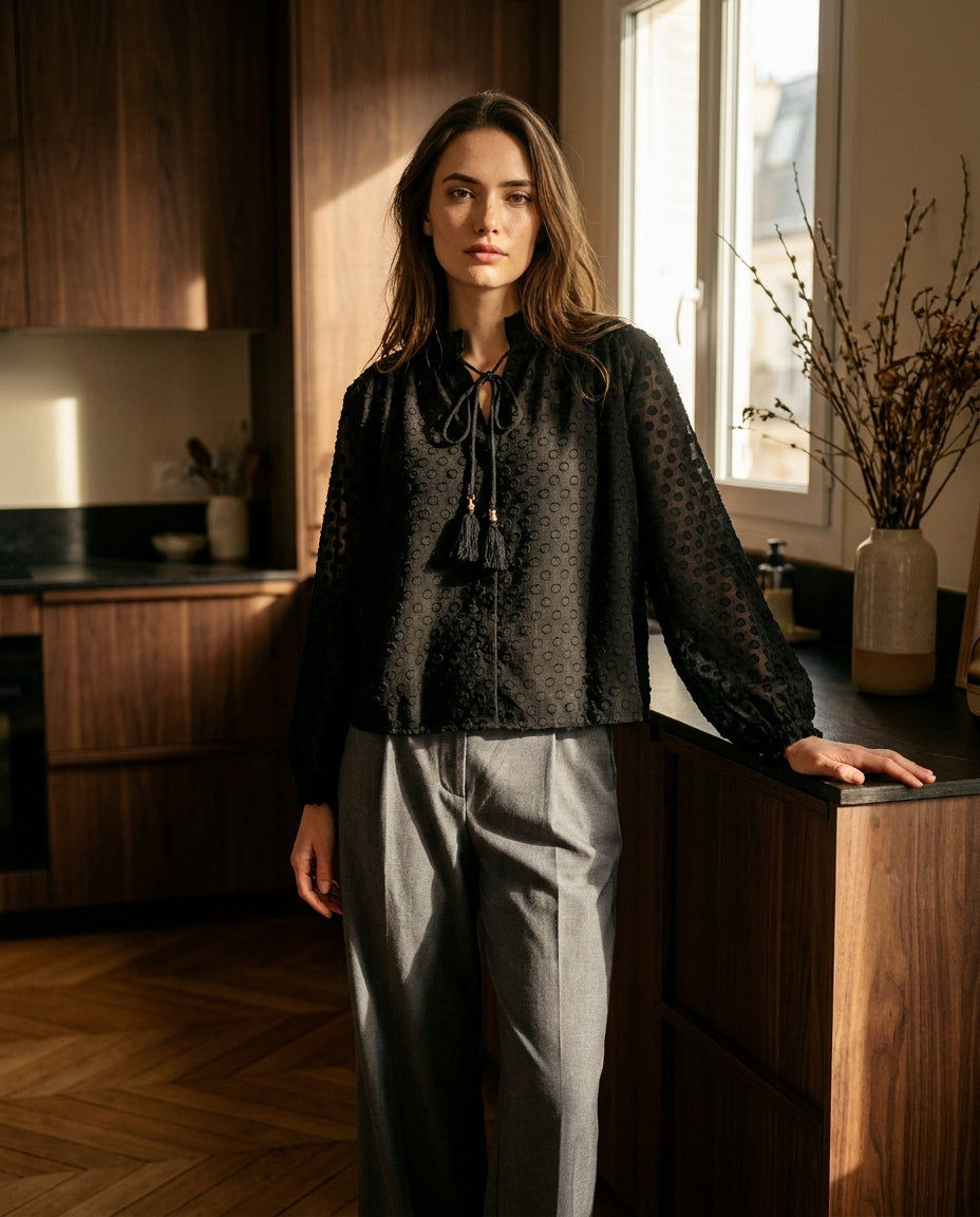 TOP BIBA NOIR - MINUIT DOUZE Top