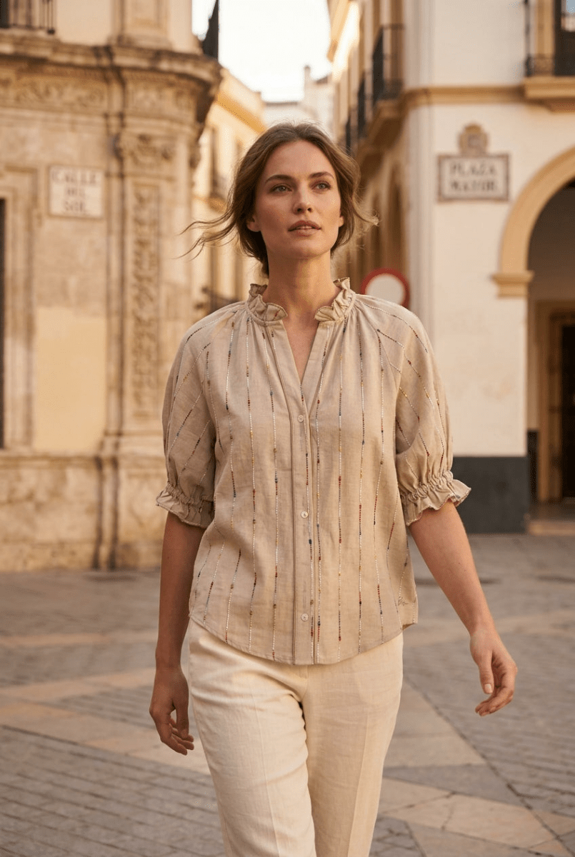 TOP CLERY BEIGE - ORFEO TOP