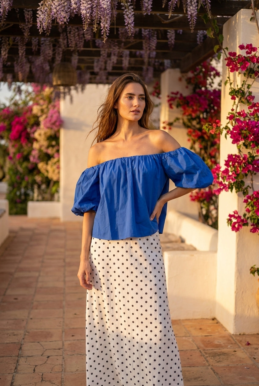 TOP KELLY BLEU - L’ESSENTIEL Top