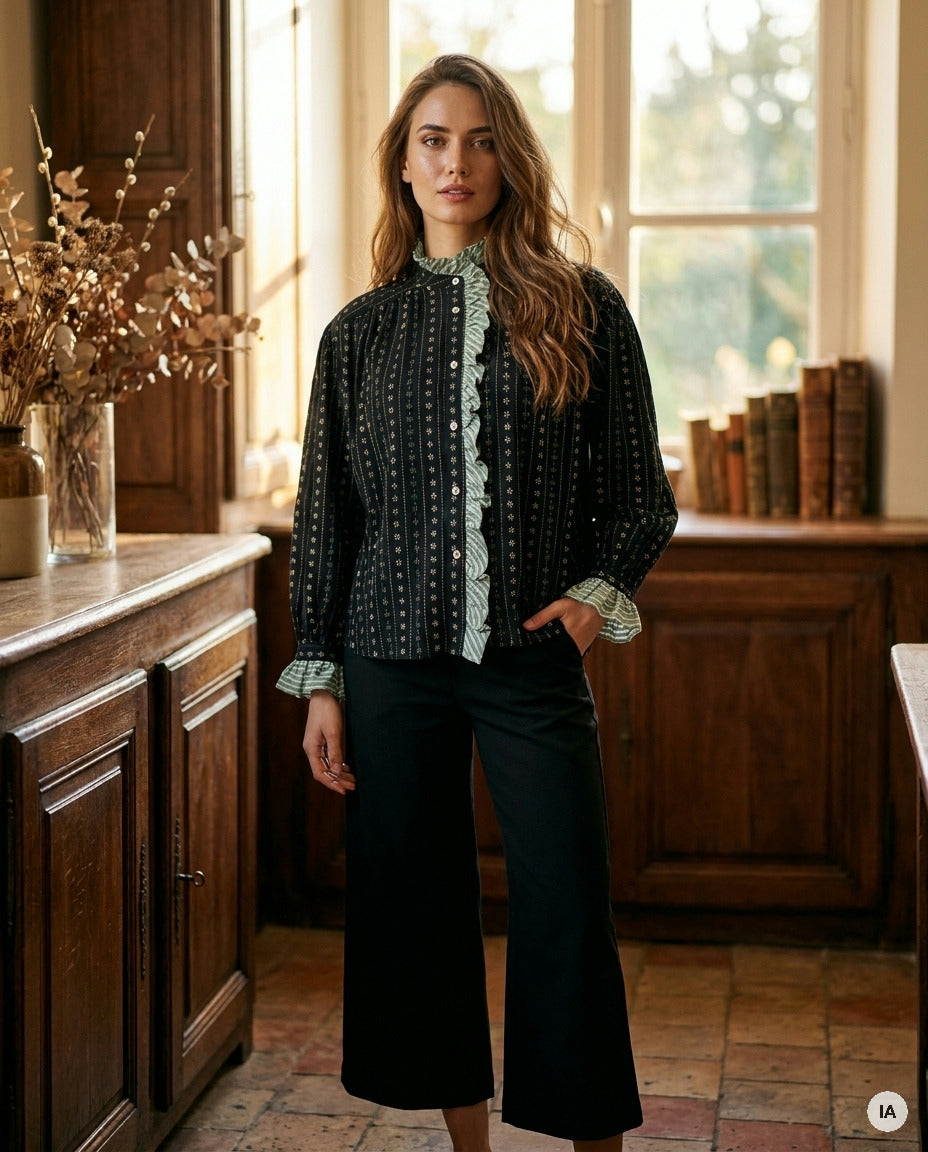 TOP MONTAN NOIR - ORFEO TOP — Image générée par IA