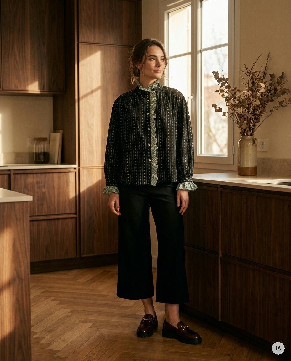 TOP MONTAN NOIR - ORFEO TOP — Image générée par IA