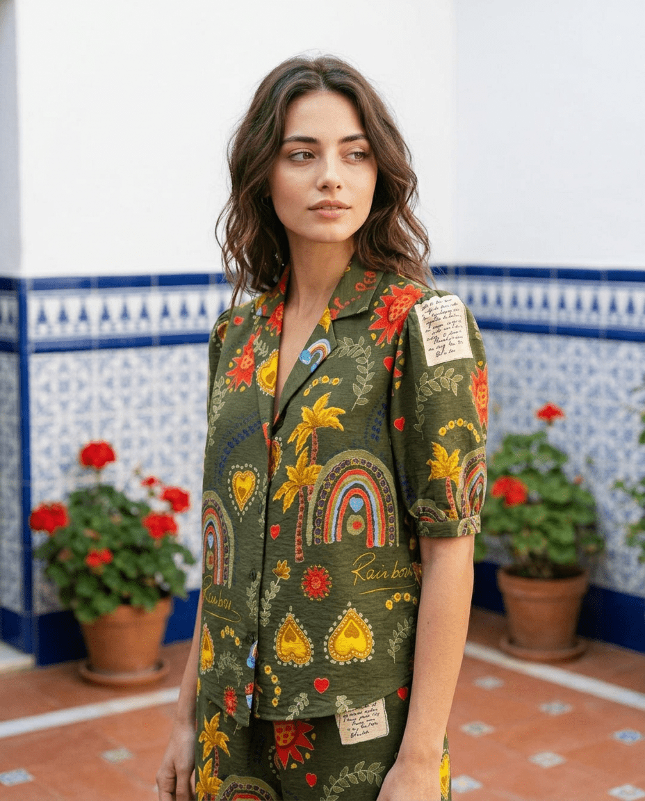 Top Natalia VERT - RUE DES ABBESSES Top