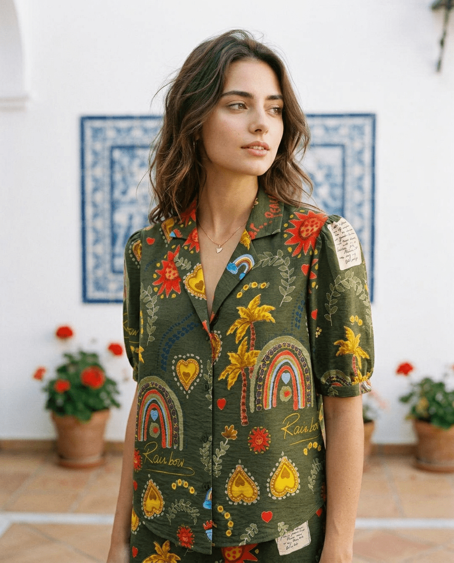 Top Natalia VERT - RUE DES ABBESSES Top