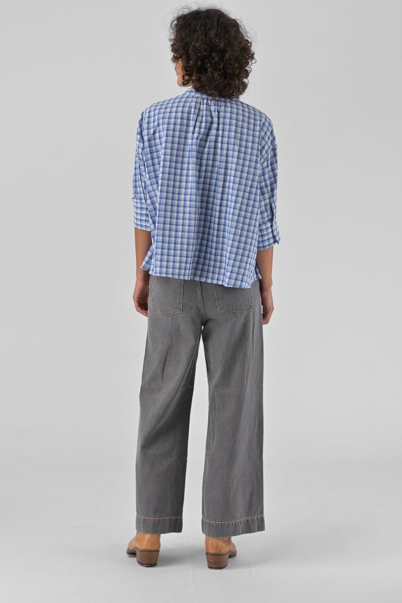 TOP SIMONE VICHY BLEU - ORFEO TOP