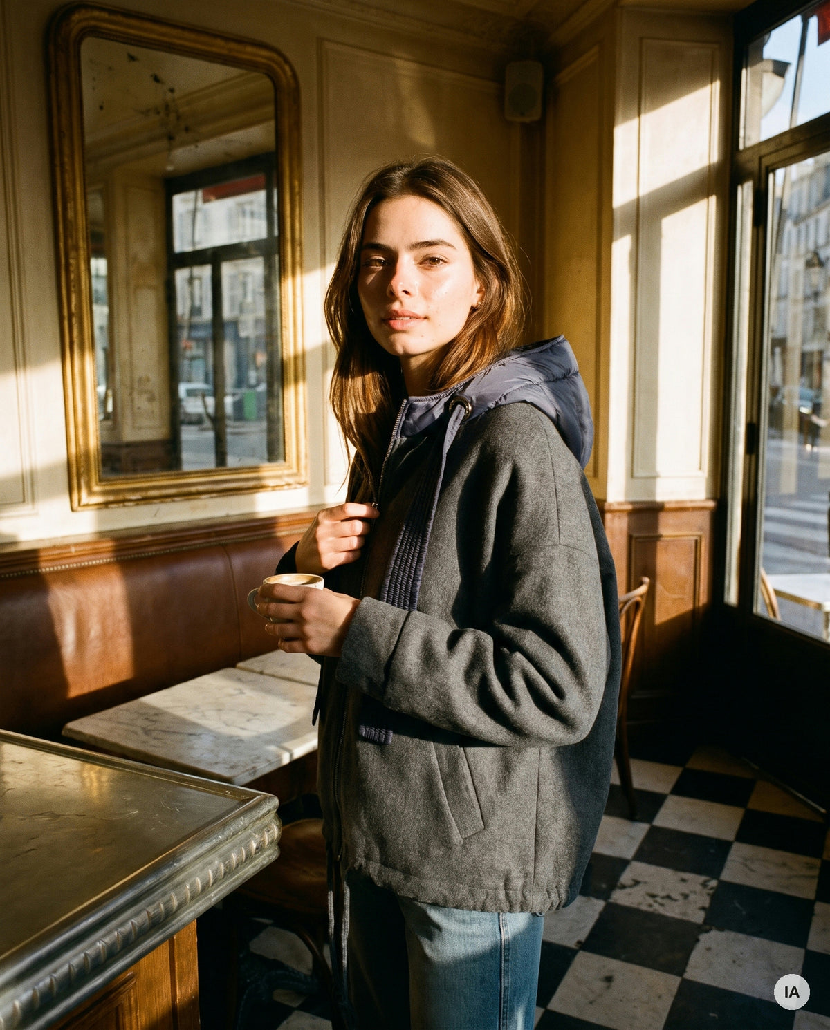 VESTE LESTER GRIS - ORFEO Veste — Image générée par IA