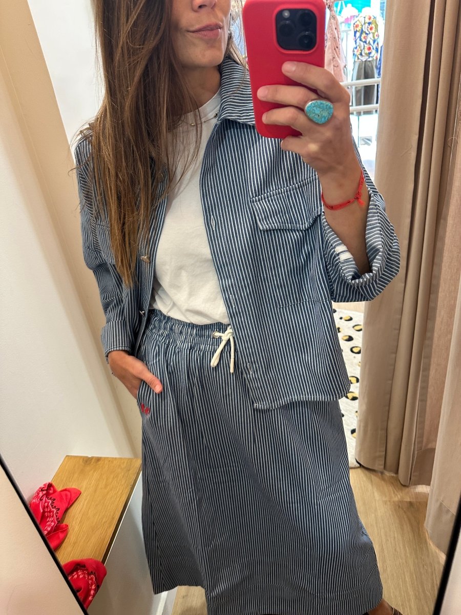 VESTE LYLOU RAYURE BLEUE - RUE MAZARINE VESTE