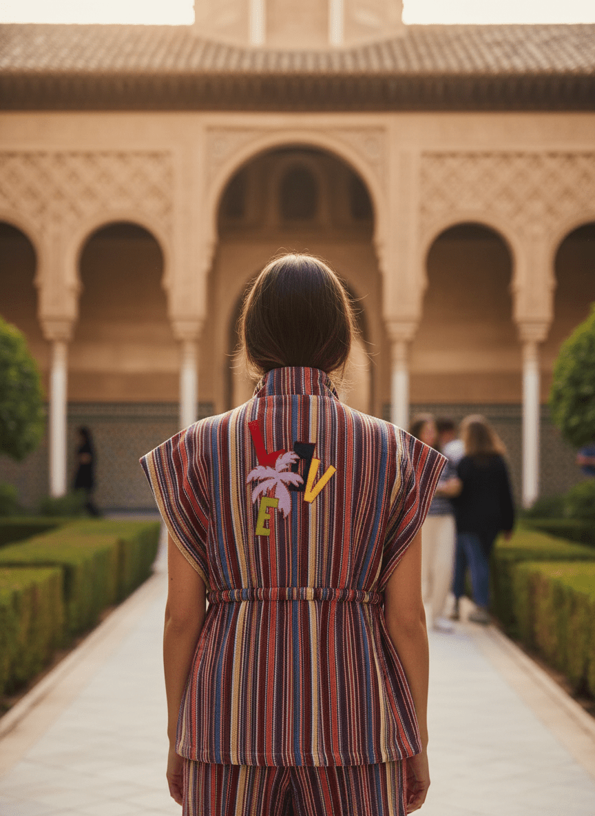 VESTE NOURIA RAYURES MULTICO - CASBAH LOVE Veste