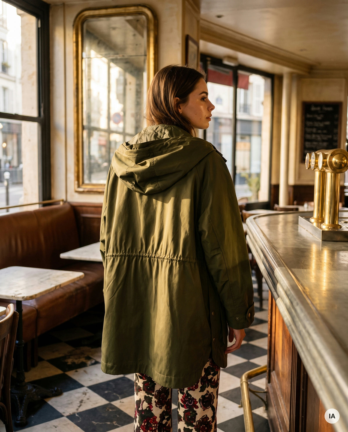 VESTE VOYAGE KAKI - MINUIT DOUZE Veste — Image générée par IA