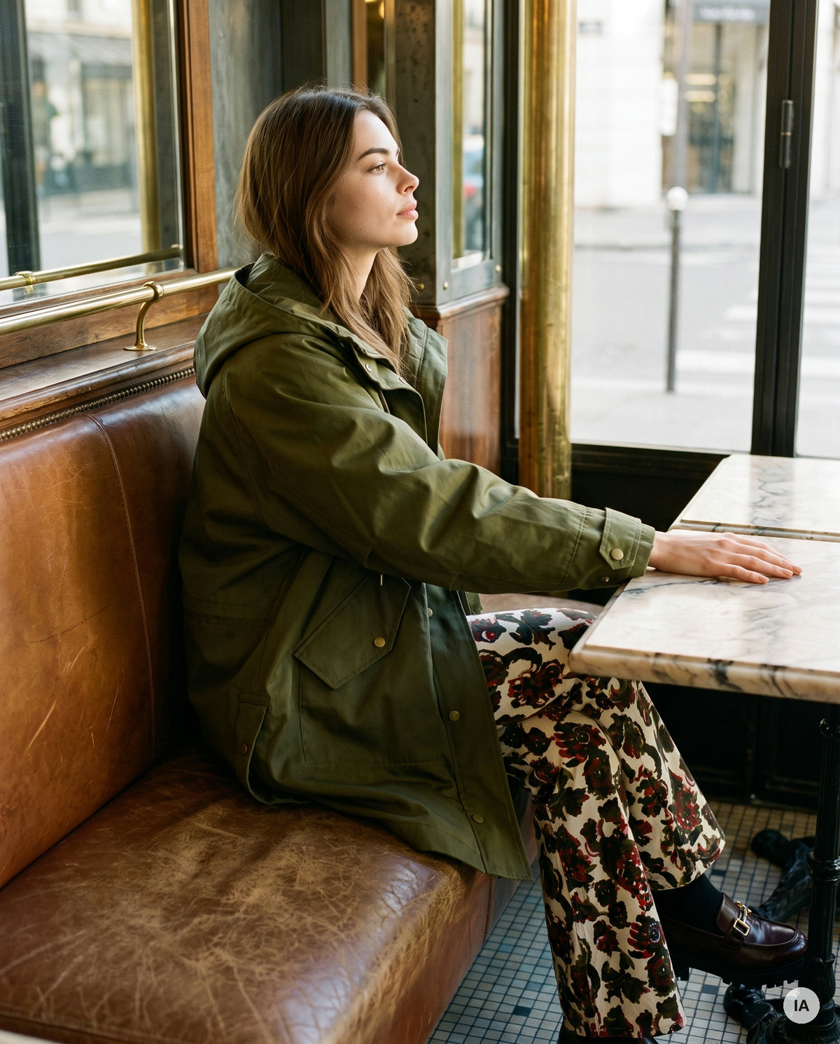 VESTE VOYAGE KAKI - MINUIT DOUZE Veste — Image générée par IA