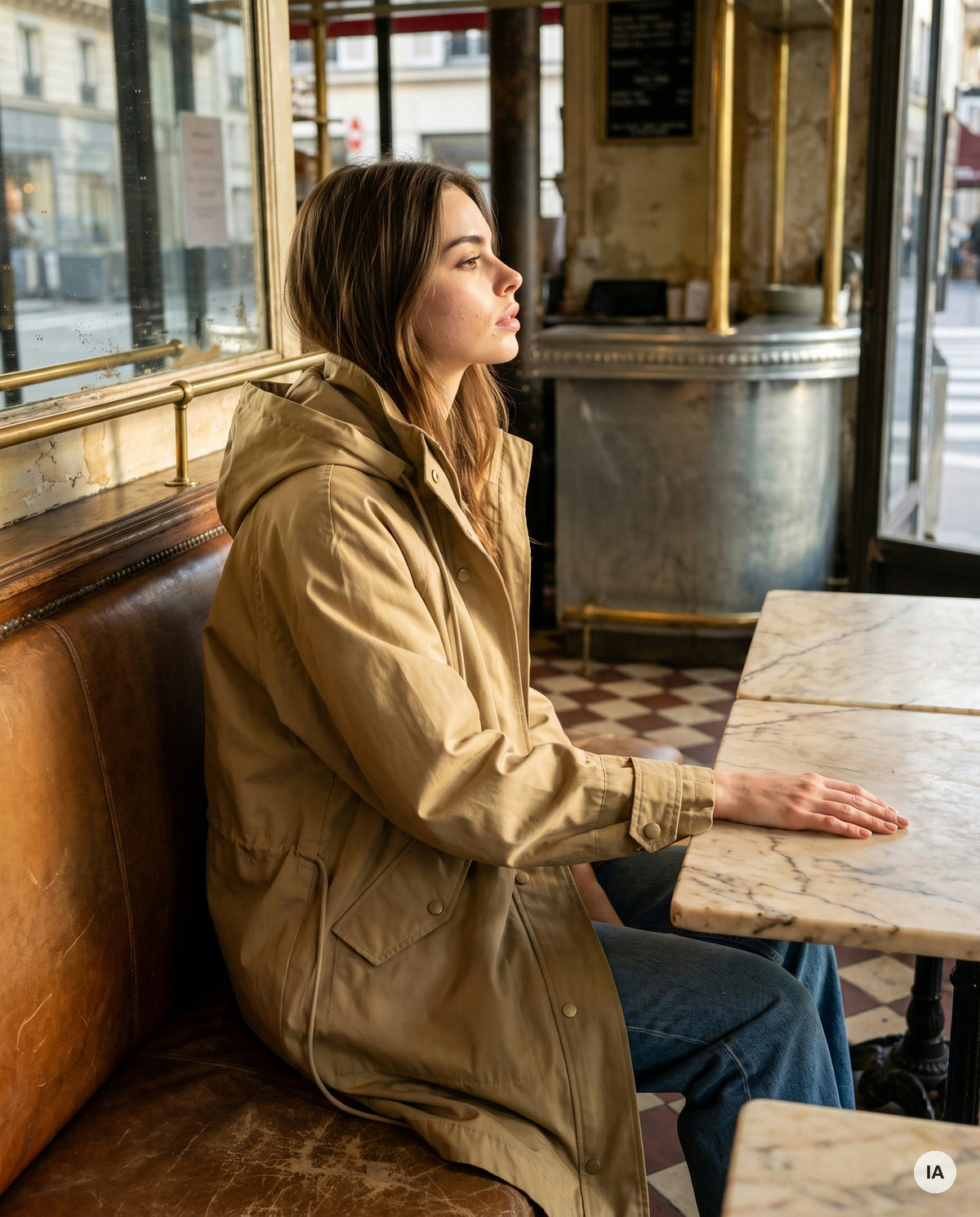VESTE VOYAGE^ KAKI - MINUIT DOUZE Veste — Image générée par IA
