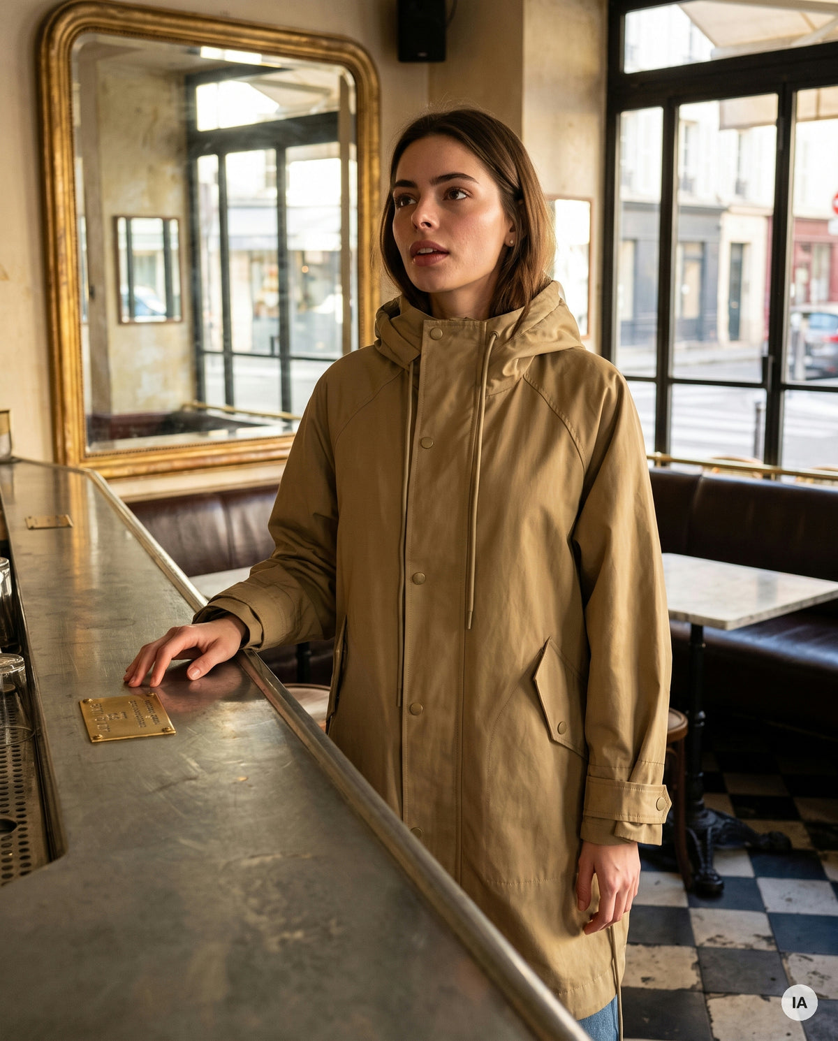 VESTE VOYAGE^ KAKI - MINUIT DOUZE Veste — Image générée par IA