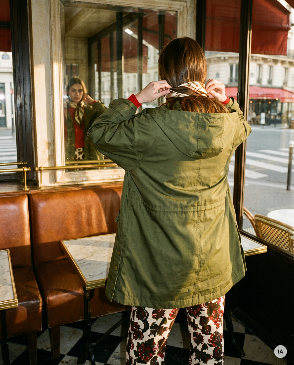 VESTE VOYAGE KAKI - MINUIT DOUZE Veste — Image générée par IA
